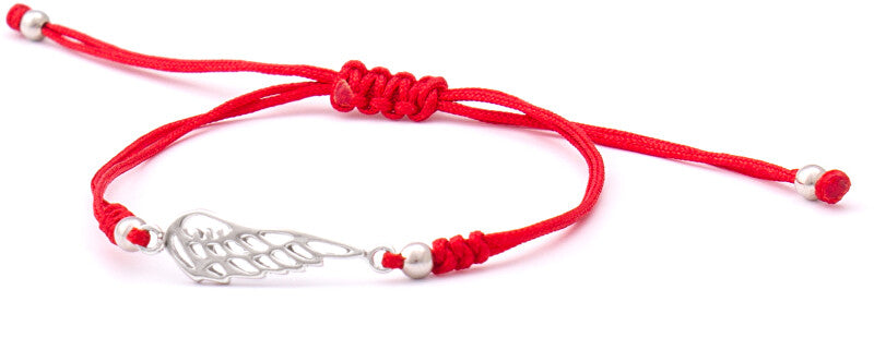 Beneto exclusive Red Rope Bracelet Kabbalah Angel Wing AGB568