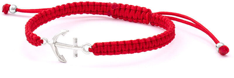 Beneto exclusive Red Rope Bracelet Kabbalah Anchor AGB548