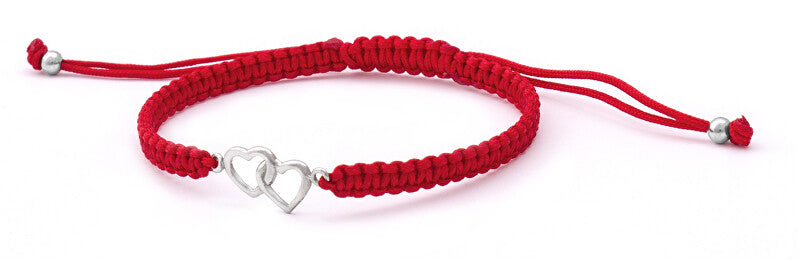 Beneto exclusive Red Rope Bracelet Kabbalah Heart AGB547