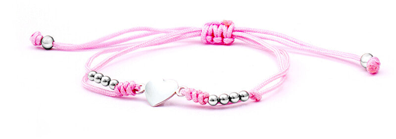 Beneto exclusive Pink Cabala Heart Bracelet Drawstring AGB541