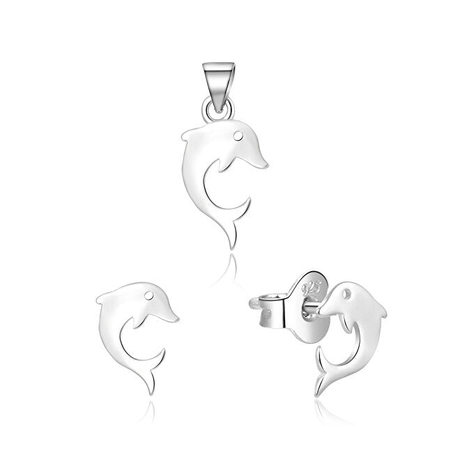 Beneto AGSET223L Set Dolphin Argintiu (Pendant, Cercei)