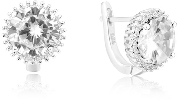 Beneto Sølv Glitter Øreringe AGU1202