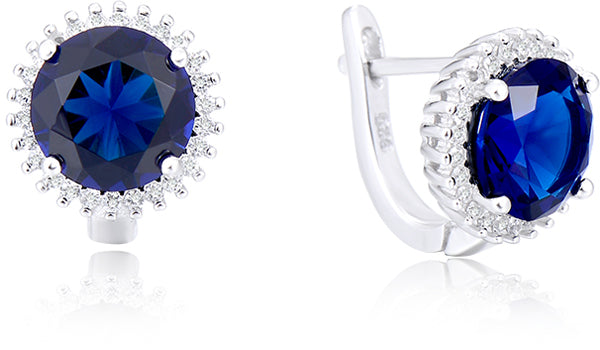 Beneto Silverörhängen med glitter AGU1203