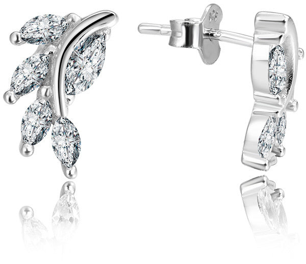 Beneto Silverörhängen med glitter AGUP1183