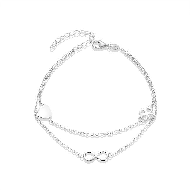 Beneto Elegant double silver bracelet AGB636-21