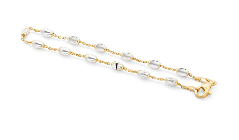 Beneto exclusive Elegant two-tone gold-plated bracelet AGB605 - Length: 18 cm
