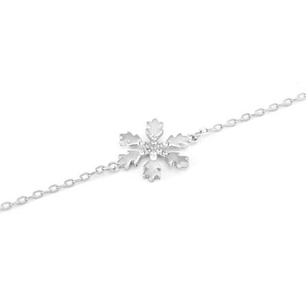 Beneto Elegant Snowflake Silver Bracelet AGB638-21