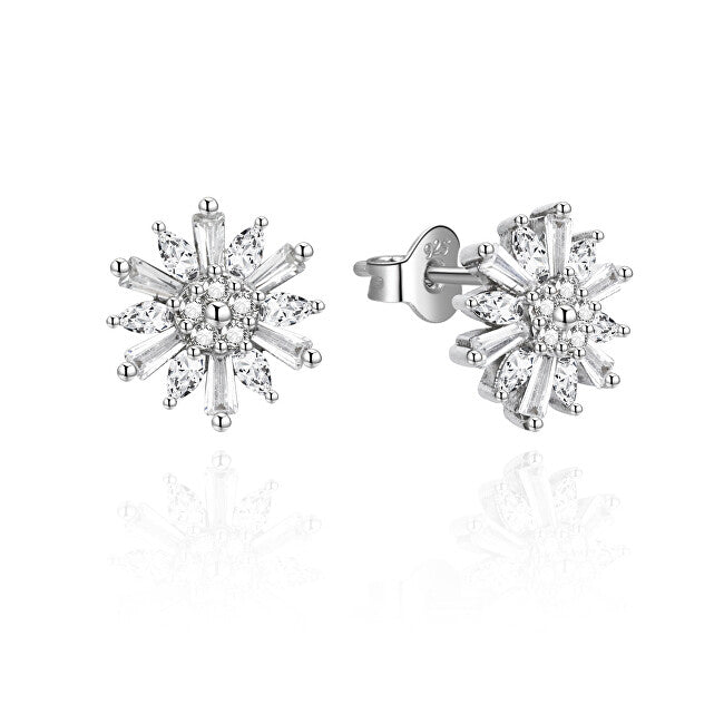 Beneto Silver glitterörhängen med zirconia AGUP2725