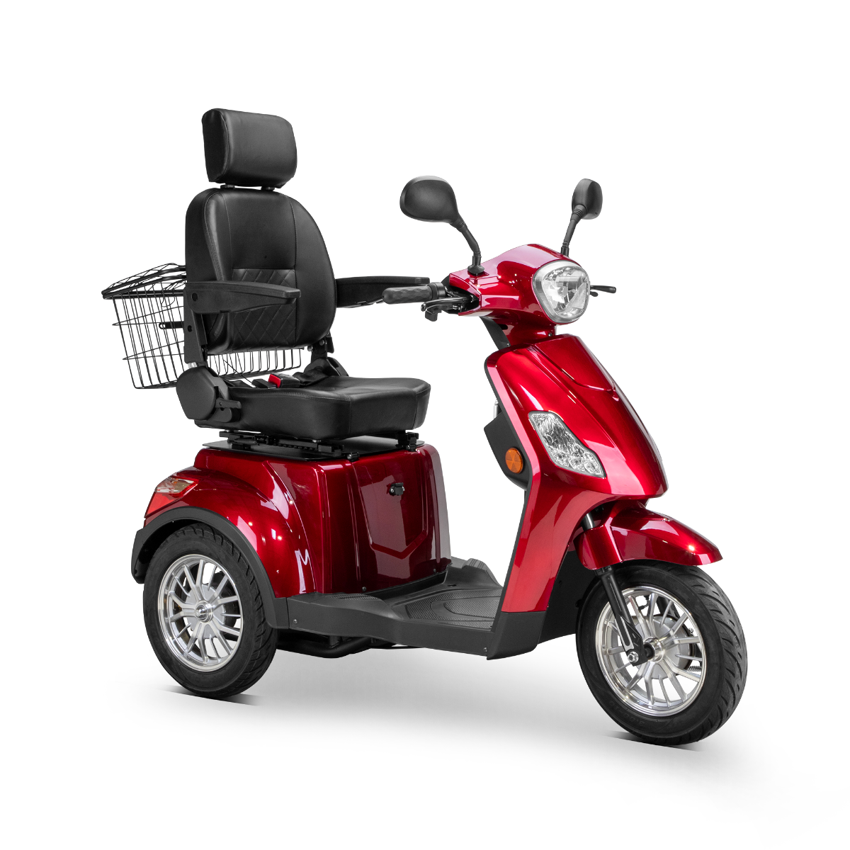 Bespoke Legacy 3-Wheel Mobility Scooter with Electric Brake Assist, Red