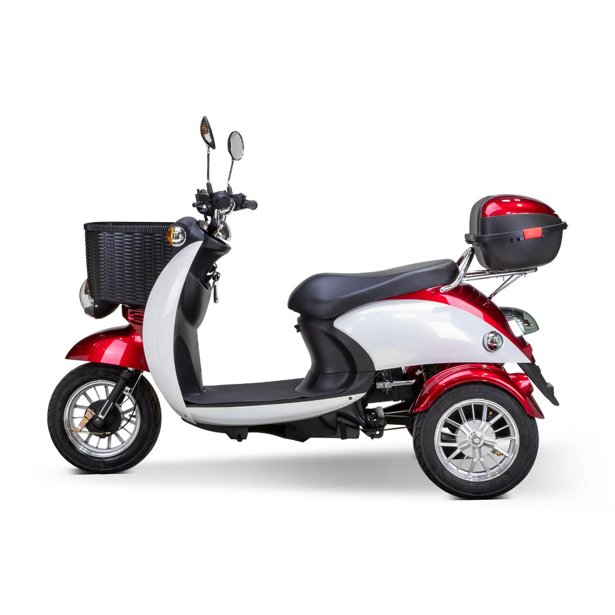 Bespoke Supreme 3-Wheel Mobility Scooter with Electric Brake Assist, Red & White