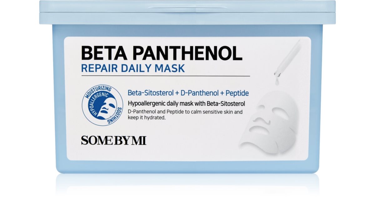 Some By Mi Beta Panthenol Repair beroligende stoffmaske stor pakke 30 stk
