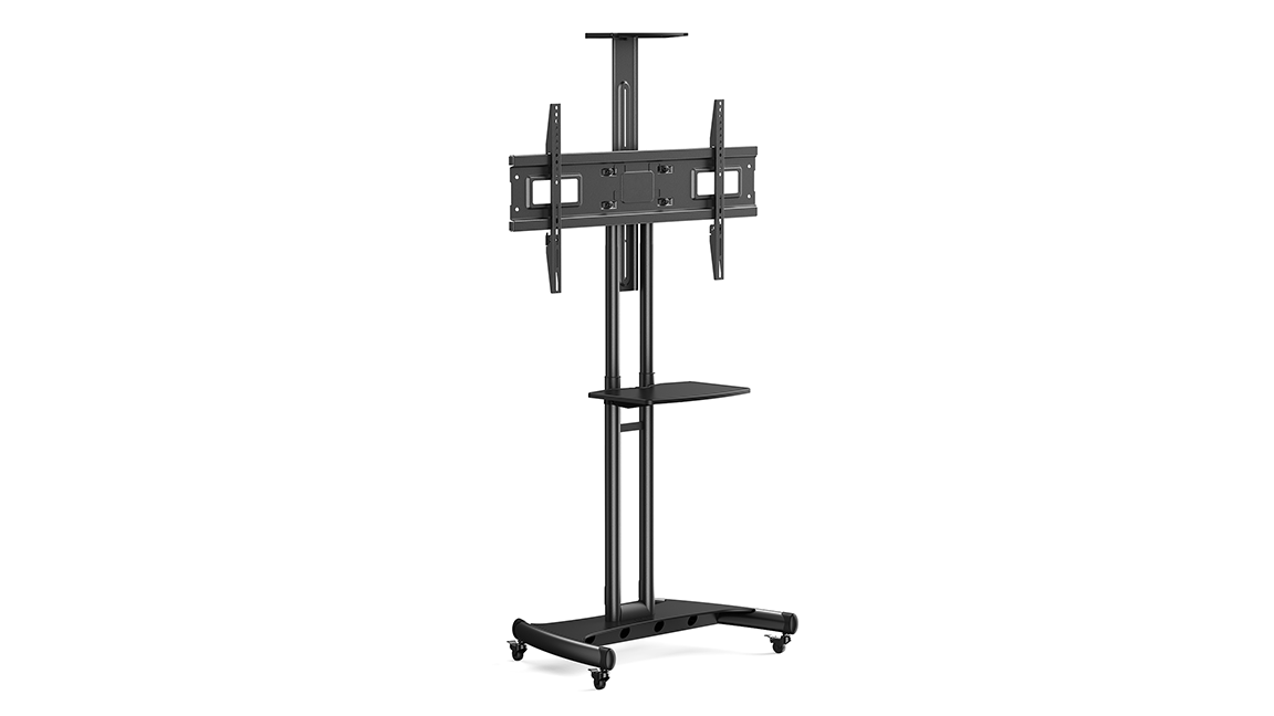 ErgoAV TV-Monitor Cart For TVs with Shelf: For TVs 40" to 75"