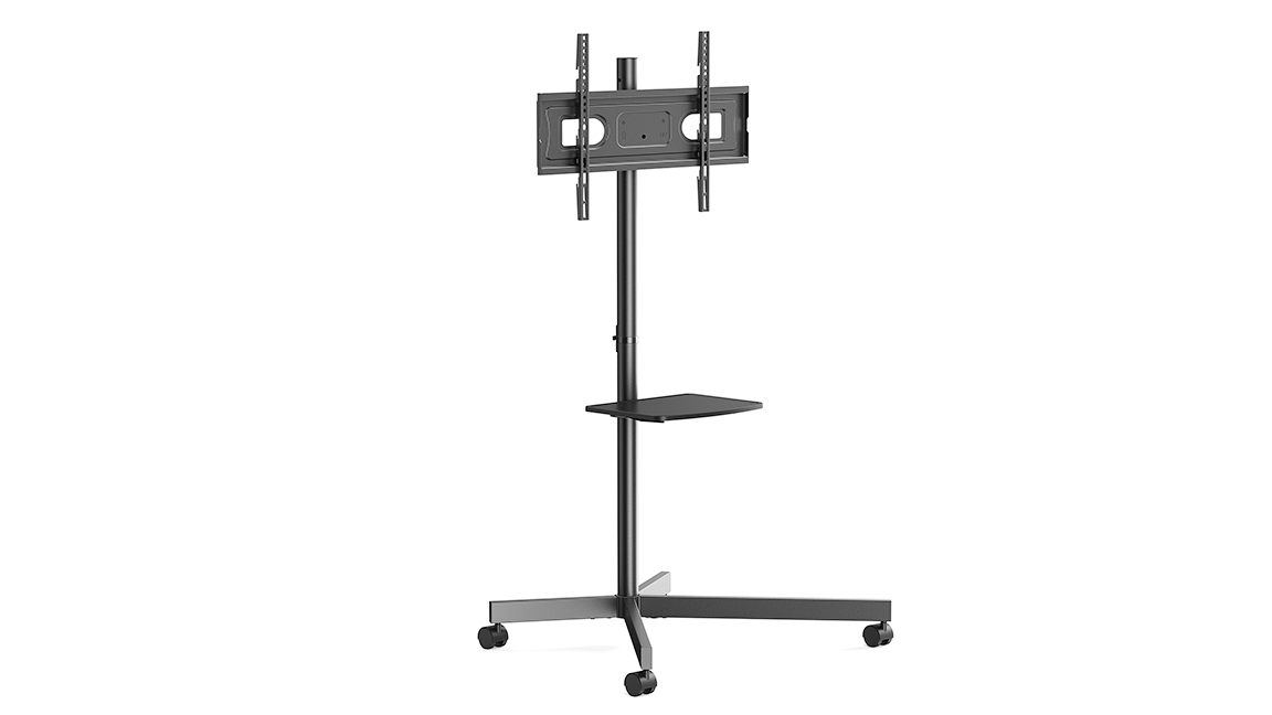 ErgoAV TV-Monitor Cart For TVs with Shelf: For TVs 32" to 55"