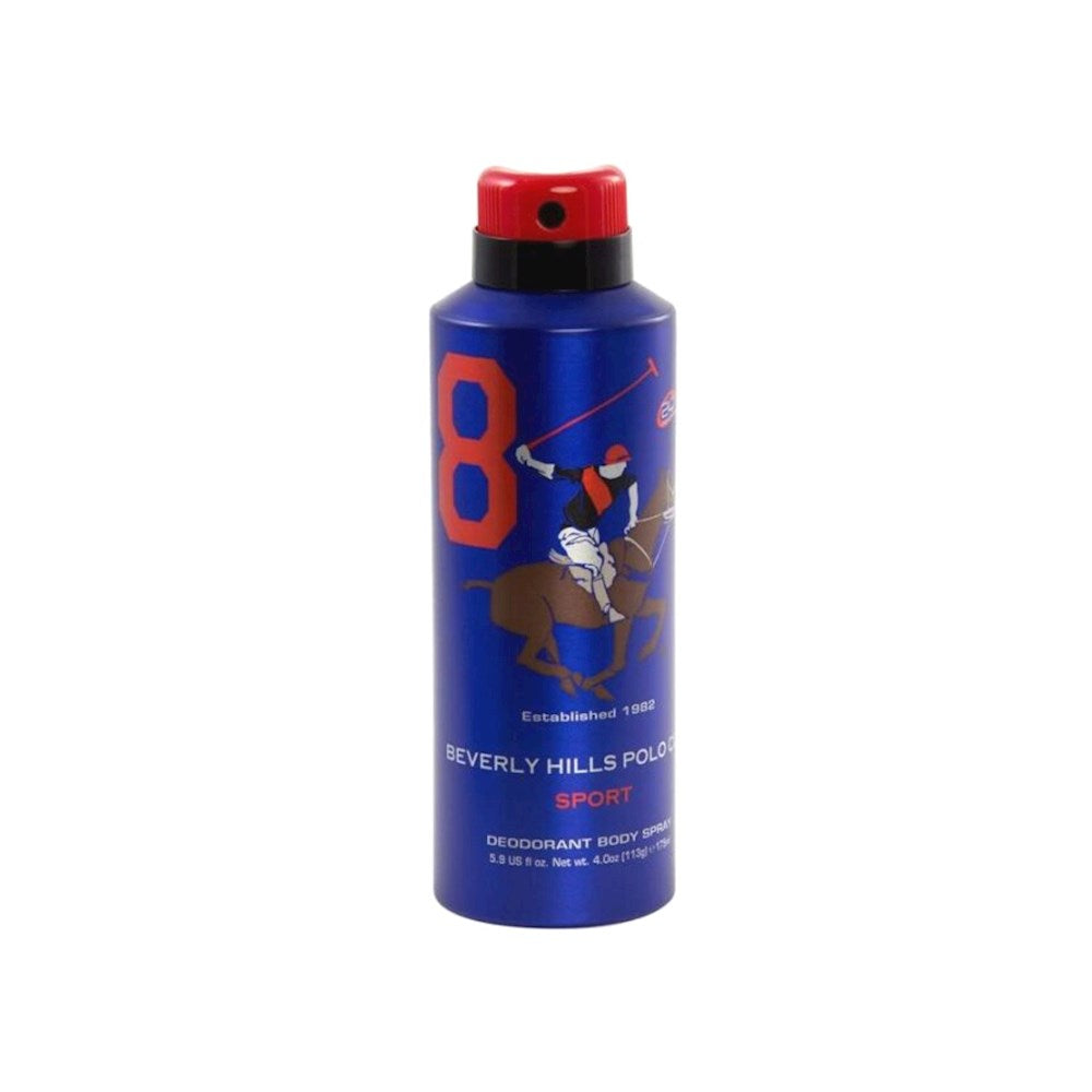 Beverly Hills Polo Club, 1982 - Sport 8, antiperspirant, deodorantspray, for menn, 175 ml