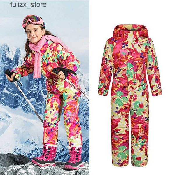 Skiing Suits Kids Winter Overalls Cotton-padded Baby Snow Suits Boy Girl Waterproof Windproof Children Snowsuit Skisuite One Piece Ski Suit