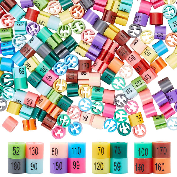 224Pcs 16 Colors Plastic Trouser Hanger Size Markers