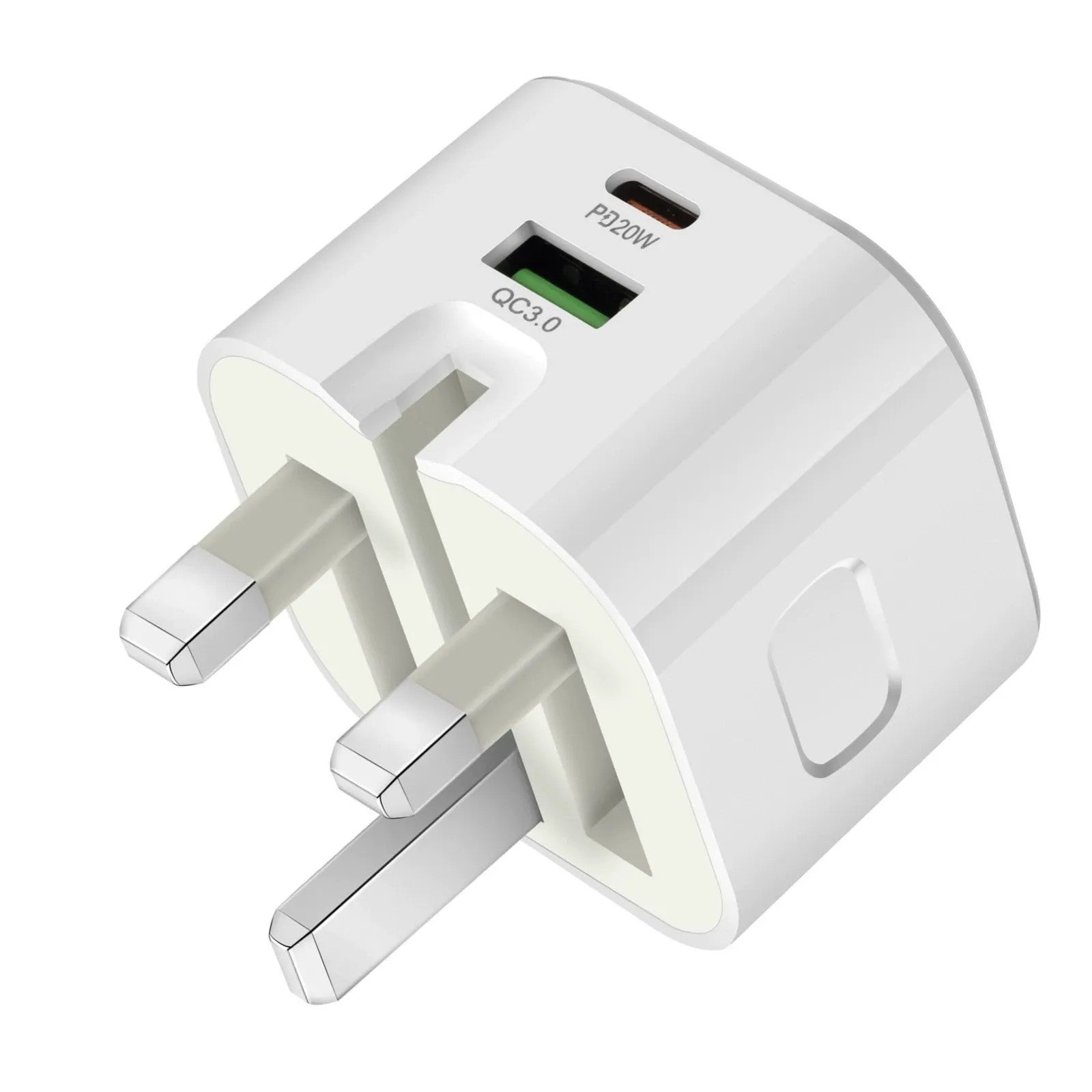 Foldable 20W A+C phone Chargers Quick Charge Type C USB Fast Charging UK Plug USB Charger For iphone samsung xiaomi huawei phones with box package