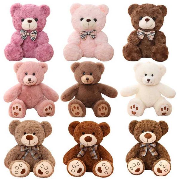 Plush Dolls 25-35CM Kawaii Teddy Bear Plush Pillow Toys Lovely Bow-Knot Bears Toys Stuffed Soft Animal Dolls Xmas Valentine GiftY241216XC16