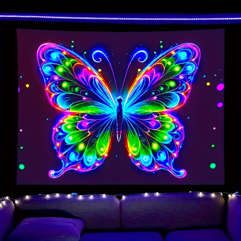 TEMU 2d Flat Rainbow Tapestry - Easy To Hang, Polyester Wall Decor, Suitable For Bedrooms, Parties, Game Rooms And Living Rooms, A Great Party Gift