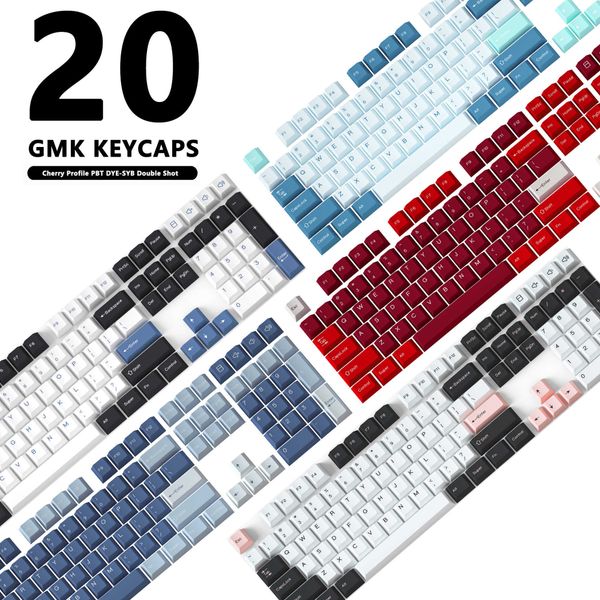 Keyboards KBDiy GMK Keycap Double Shot GMK Olivia Shoko Jamon WOB Red Samurai Botanical PBT Keycaps Cherry Profile for Mechanical Keyboard G
