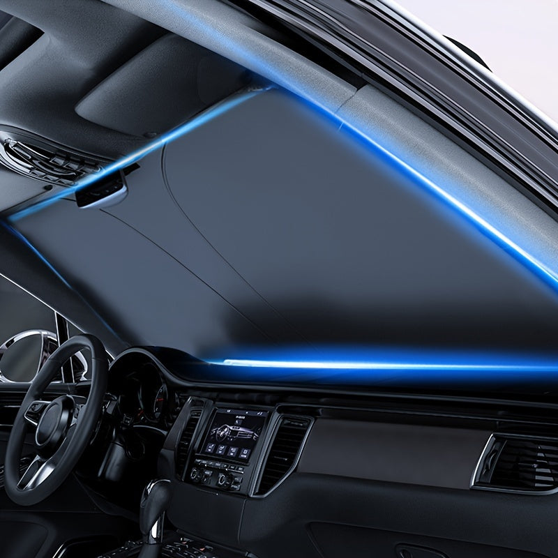 TEMU A Portable Car Windshield Sun Visor - A Heat-insulated Front Windshield For Interior Accessories