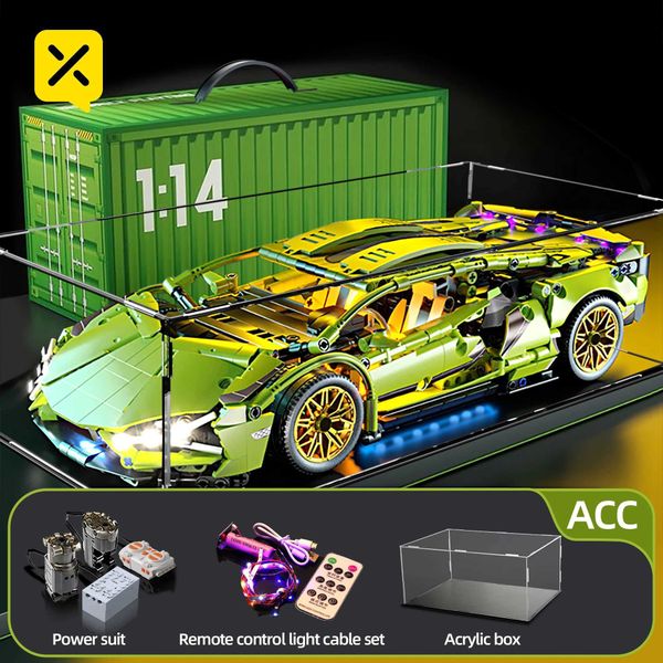 ToylinX 1 14 Technical Building Blocks Car Racing Sport Speed Vehicle Model Ci Mechanical Super Bricks Puzzle Toys Adult GiftXJ250113