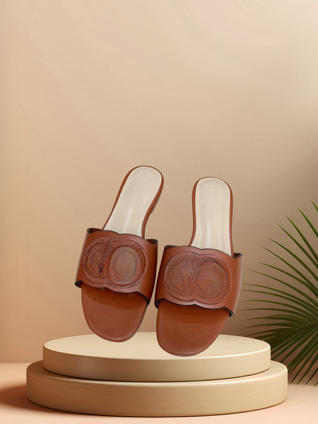 Designer shoe mirror master quality, fish mouth slippers sandals, multi-color genuine leather slippers, formal shoes