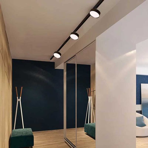 2 Wires 3 Wires 4 Wires LED Track Light 10W 15W 20W Rail Spotlight AC85-265V 1 Phase 3 Phase Indoor Ceiling Lamps for ShopCL240730