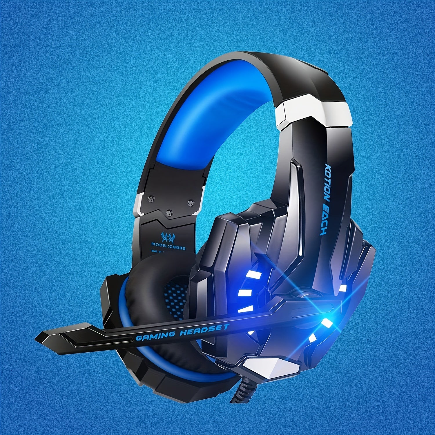 TEMU Stereo Gaming Headset For Ps4, Pc And 1 With Microphone Noise Canceling In-ear Design, Led Light, 3.5mm Jack, Bass Surround Sound, Soft Storage