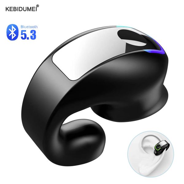 TWS Bluetooth 5.3 Earphones Ear Clip on Headphones Wireless Earbud With Microphone Sports HiFi Stereo Headset for Xiaomi iPhone 15 14 noise