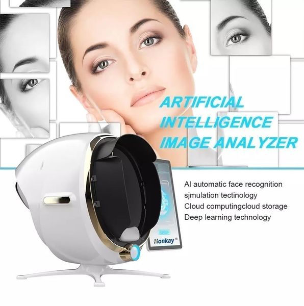 2023 Facial Skin Scanner Diagnostic Analyzer Analysis Mirror Machine Portable magic Mirror 3D Skin Analyzer Skin Analyzer Stand