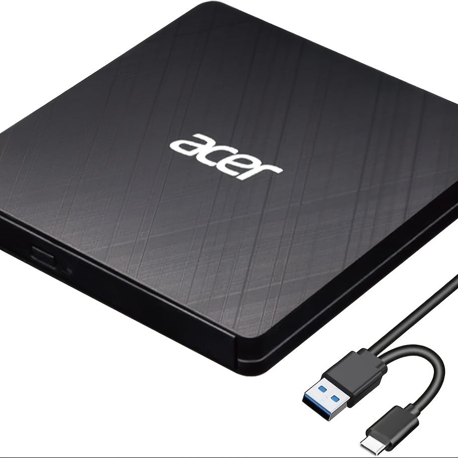 TEMU External Cd-dvd +--rw Drive: Usb 3.0 Type-c, For Laptops & Pcs Plug-and-play External Dvd Player & Burner Usb 3.0 Type-c +--rw Compatible With