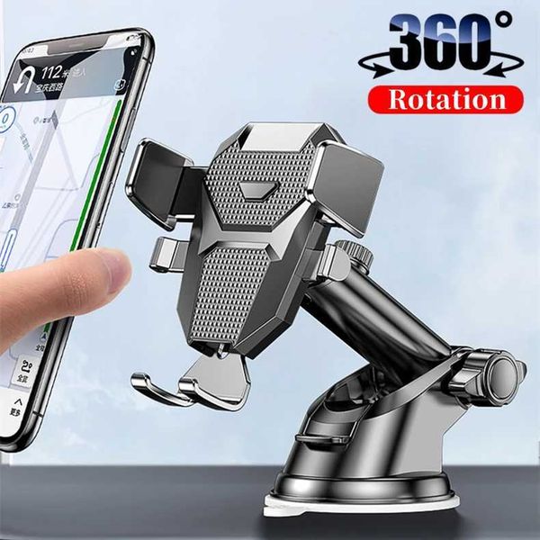 Retractable Sucker Car Phone Holder Mount GPS Stand 360 Rotatable Mobile Phone Support For iPhone Xiaomi Samsung Google Holders Y240806