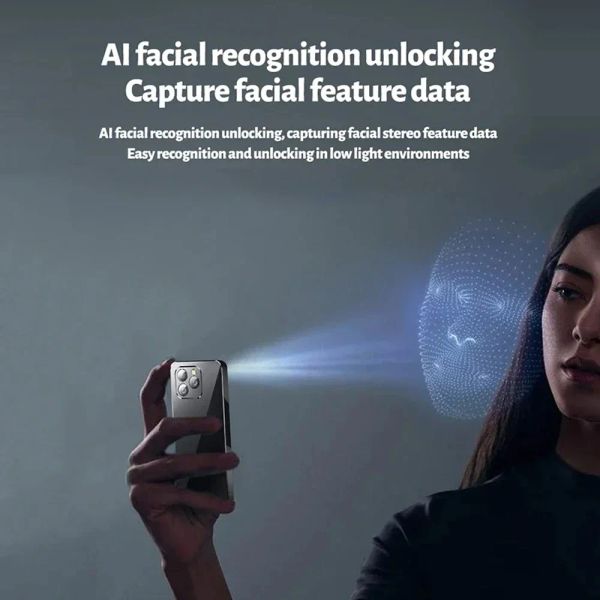 SOYES New XS16 Pro 4G Small Phone Octa-Core 4GB+128GB 4Inch Mini Smartphones Android 10 Mobile Phone 2100mAh Battery Face ID B+128GB 20mAh