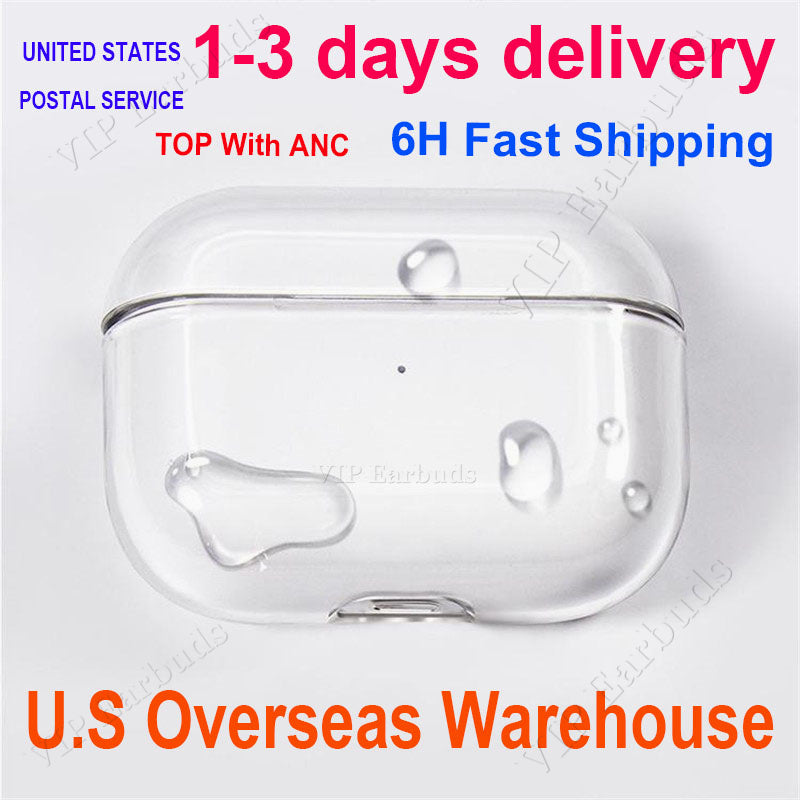 USA Stock For airpodspros airpods 4 3rd 2nd air pods2 pro earbuds ANC airpods Headphone Accessories Solid TPU Protective Earphone Wireless Charging