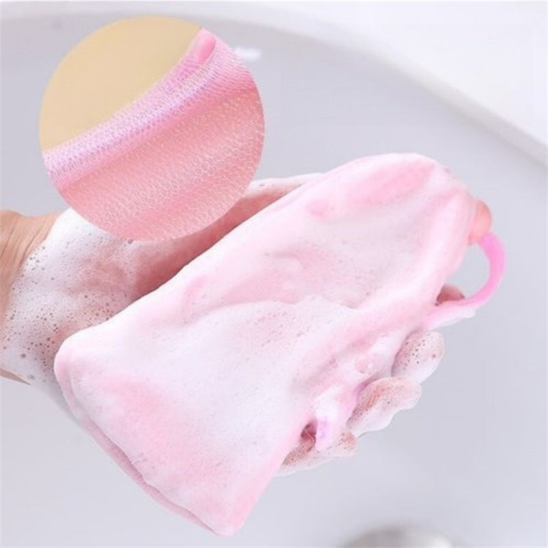 White PE Fiber Bath Mitts Soaps Wear Rope Nets Foaming Catalyze Washing Soap Foam Fragrance Diffuses Air Freshener Deodorant Healthy
