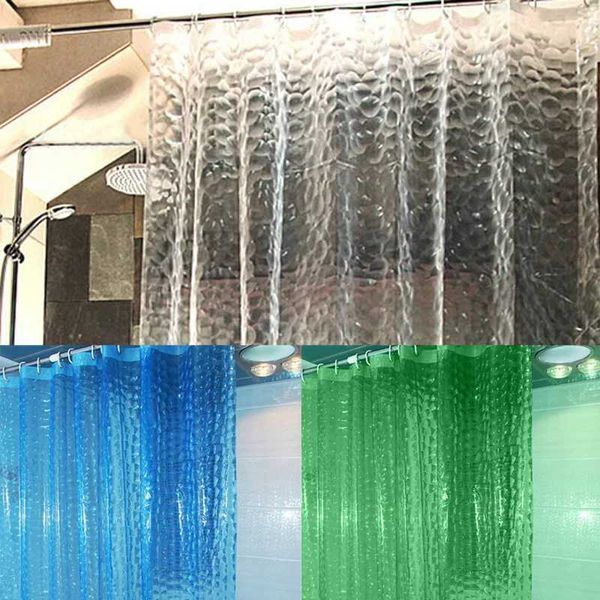 Shower Curtain Mold Proof Waterproof 3D Thickened Bathroom Bath Shower Curtain Home Decor Three Colors 1.8x1.8m 1.8x2.0m Y240815