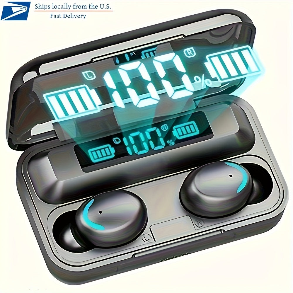 TEMU Wireless Earphones, [2025 Bt 5, 4 Technology] Hifi True Wireless Earbuds: Noise Cancellation, Touch Control - With Charging Case