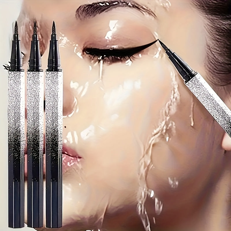 TEMU 3 Black Eyeliner Liquid Pens Eyeliner Extremely Shining Eyeliner Pens - Long-lasting, Fast Drying, Anti Halo And Anti Stain Extremely Fine Eye