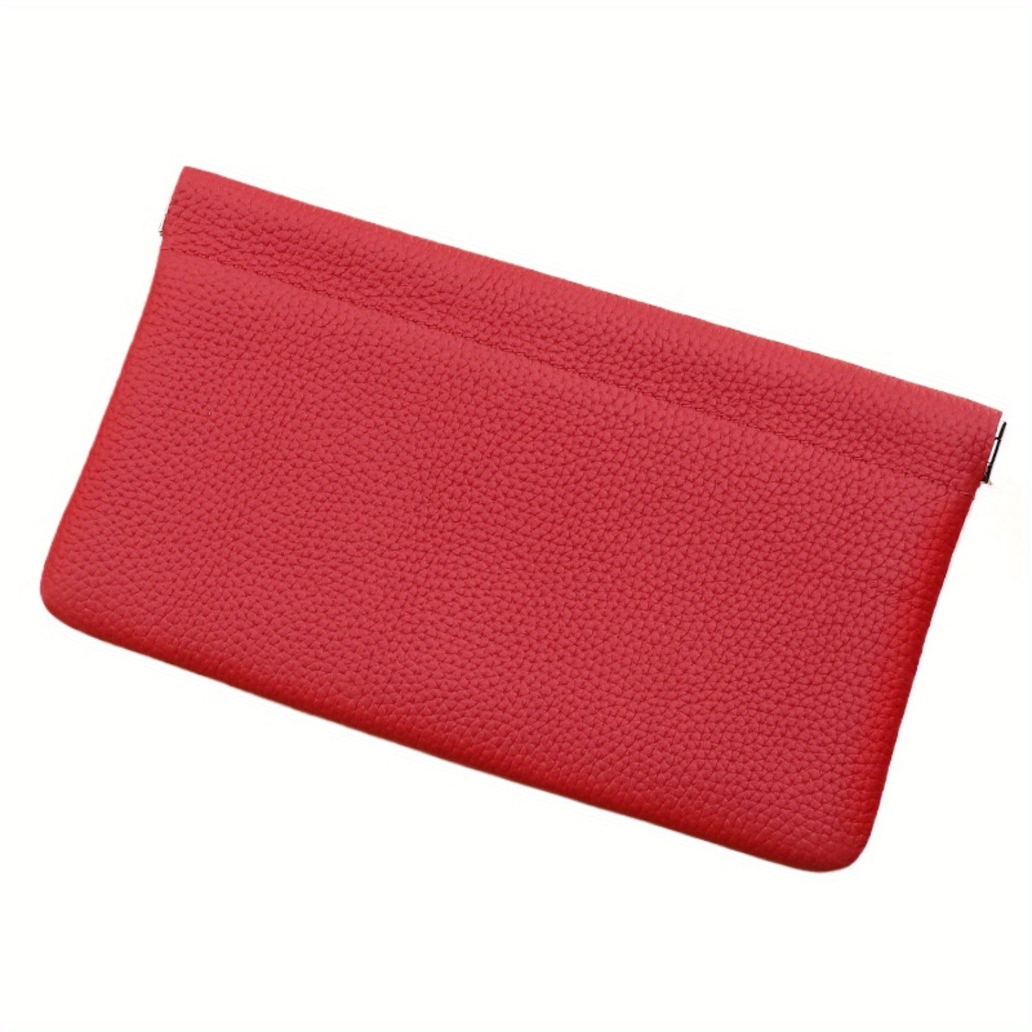 TEMU Self-closing Cowhide Long Wallet, Passport, License, Certificate, Headset Data Cable, Cash Storage, Storage Bag Makeup Bag, It Offers A Of Color