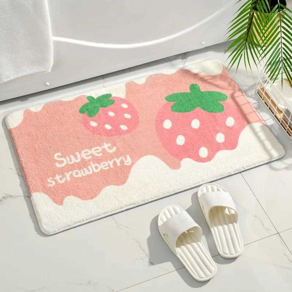 Soft Floor Mats Small Fresh Text Flowers Rugs Home Entrance Carpet Bedroom Toilet Bathroom Door Absorbent Non-Slip Foot PadM240816