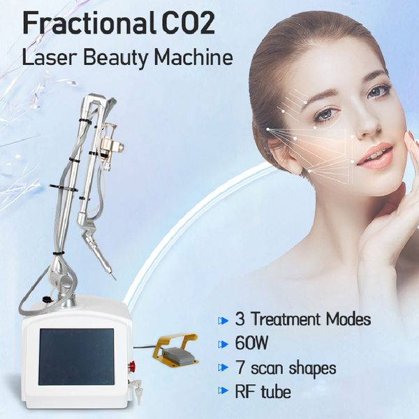 Fractional co2 laser treatment acne scar vaginal equipment rf metal tube skin rejuvenation portable machine 60w