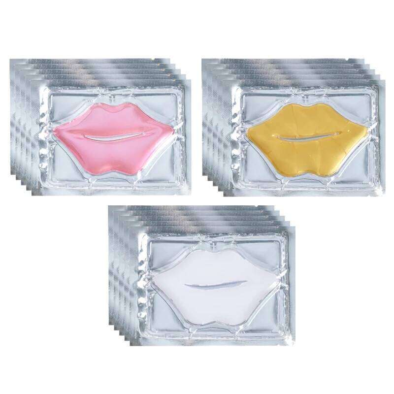 5pcs Crystal Collagen Mask Lips Plumper Pink Lip Patches Moisture Nourishing Korean Cosmetics Skin Care for Beauty free shipping