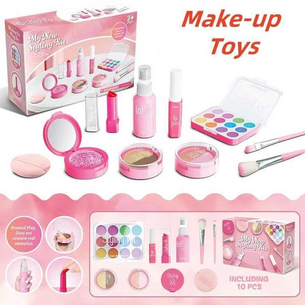 Girl Makeup Toys Pretend Princess Play House Simulation Cosmetics Lipstick Eyeshadow Set Toys for Kids Girls Birthday Xmas Gift Z241128