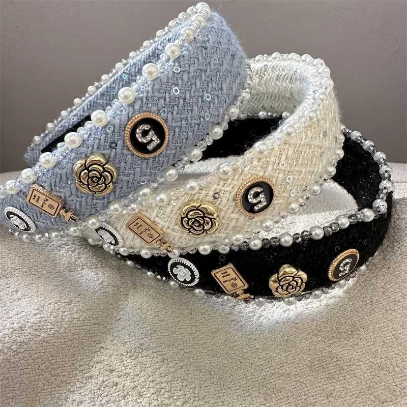 Korean Fashion Pearl Crystal Hairband Temperament Elegant Hair Hoops Headband Hair Accessories for Women Girls L250925