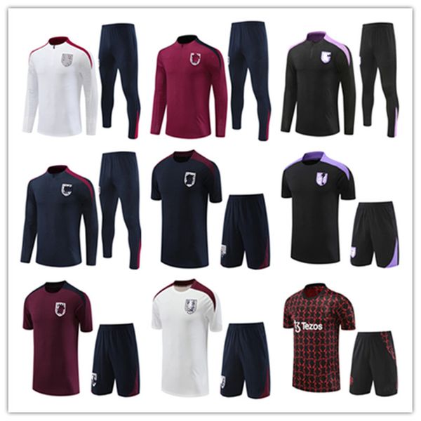24 25 men and kids tracksuit training kit england football shirt united kingdom UK soccer jersey jacket survetement foot chandal tuta Short