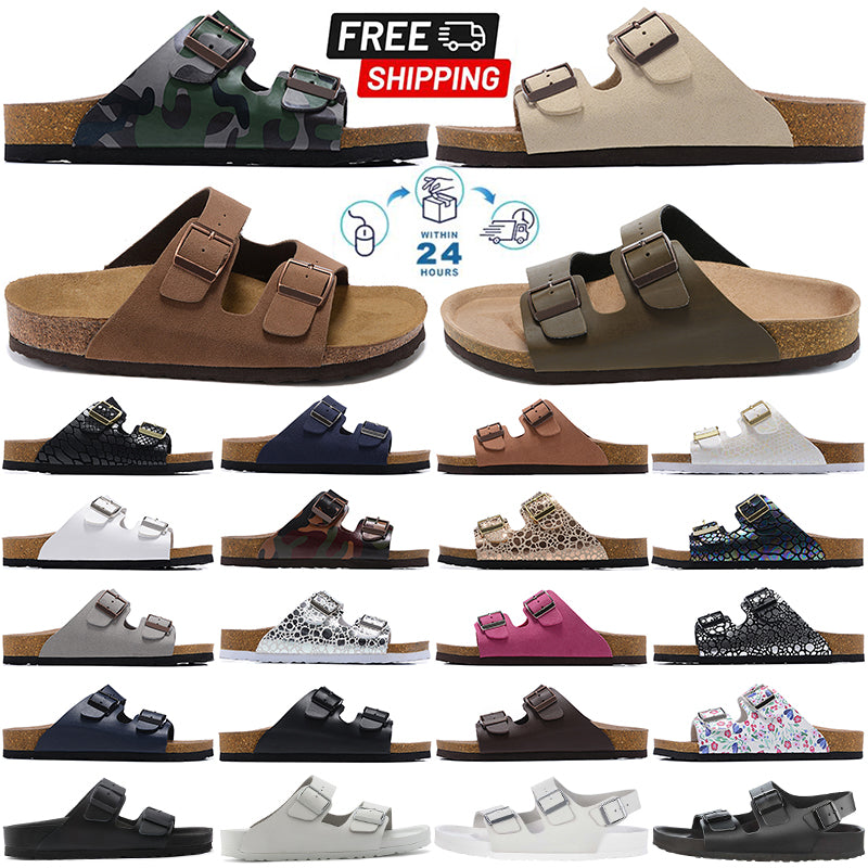 free shipping clogs designer slippers birkinstocksandals slides shoes black white blue leather suede mules birkentocks clog mens sandles sandales di