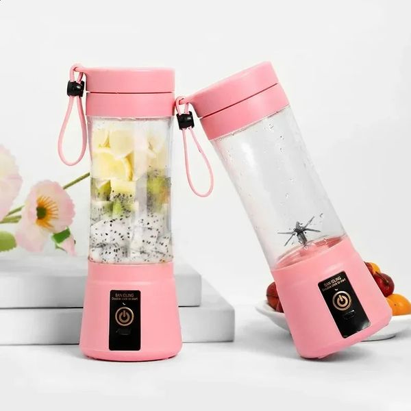 Portable juice mixer for summer personal electric mini bottle home USB 6 blade cup machine kitchen 240817