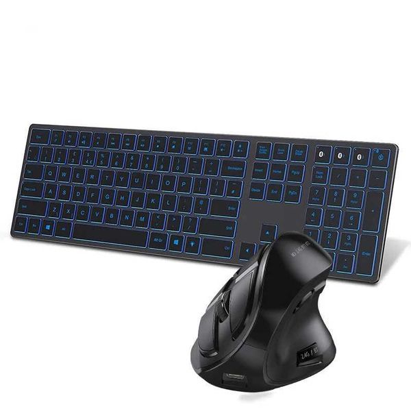 wireless connections Wireless Keyboard Mouse Combo Slim Rechargeable Multi-Device Silent Keyboard Set for Ipad Mac Laptop X250203