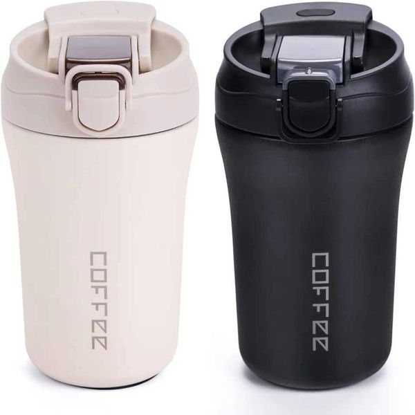 Travel Coffee Mug Vacuum Insulated Bottle Spill Proof with Lid Straw Reusable Tumbler Keep Hot-Ice Coffee Tea Car Thermos CupCL240809